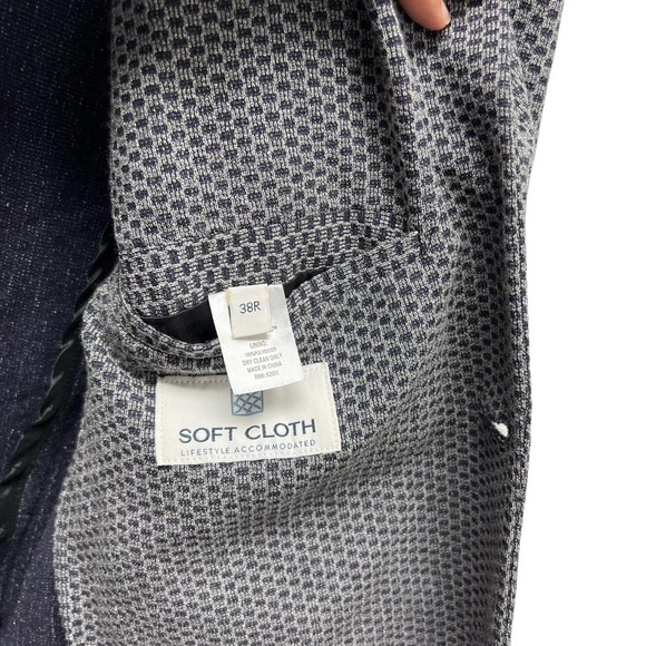 NWT Soft Cloth Two-Button Blazer Gray Mens Size 38R - Picture 5 of 7